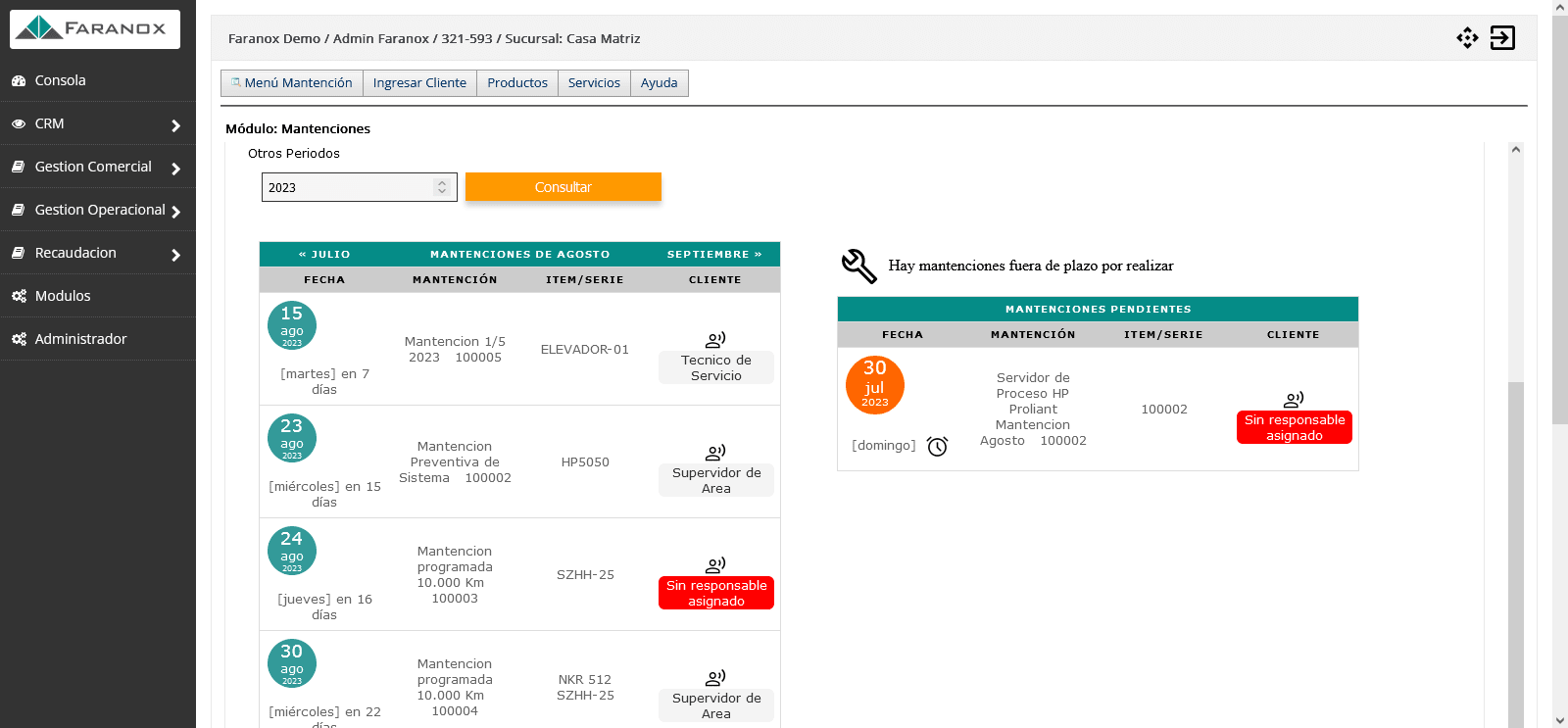Software de Mantenimiento